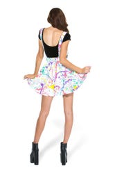 Splatter Pinafore Pocket Skater Skirt