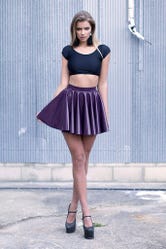Cyber Grape Cheerleader Skirt