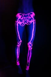 Leg Bones Neon Pink Leggings