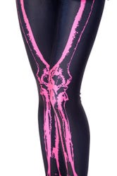 Leg Bones Neon Pink Leggings