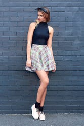 Tartan Pastel Pocket Skater Skirt