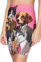 Cats and Dogs Pencil Skirt