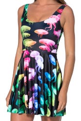 Jellyfish Rainbow Scoop Skater Dress