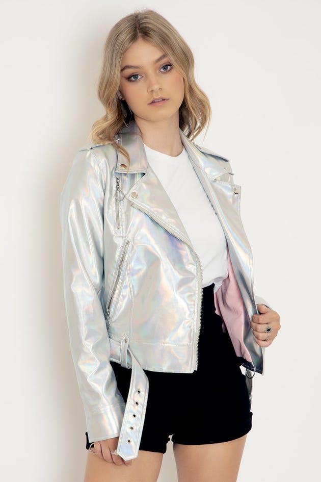 Force Field Holographic Moto Jacket