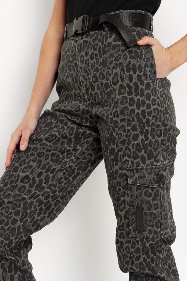 Jungle Leopard Cargo Pants