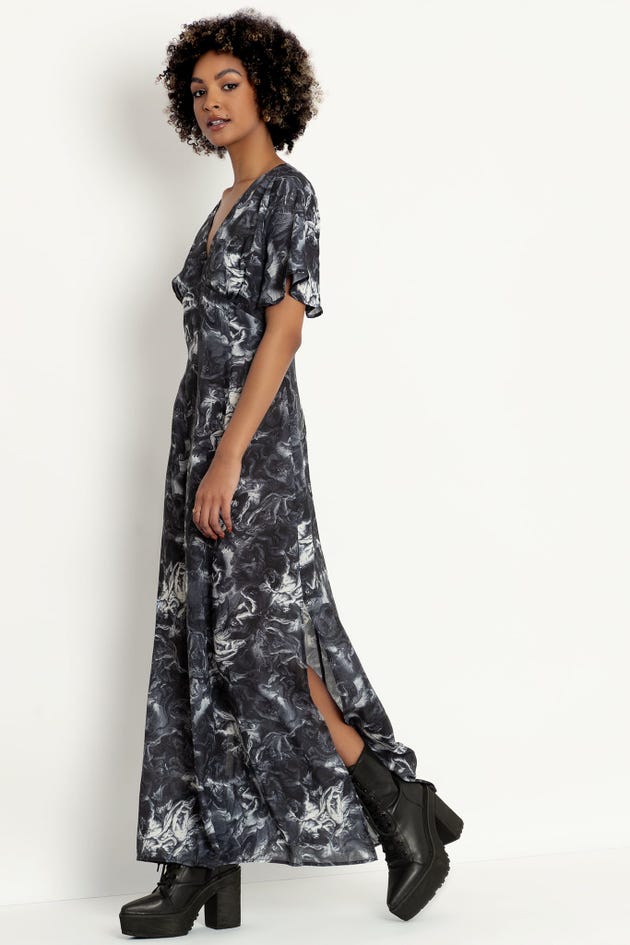 The Fall Of The Rebel Angels Short Sleeve Maxi Dress