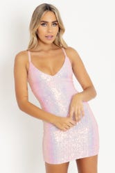 Sparkle Sparkle Blush Little Sequin Dress