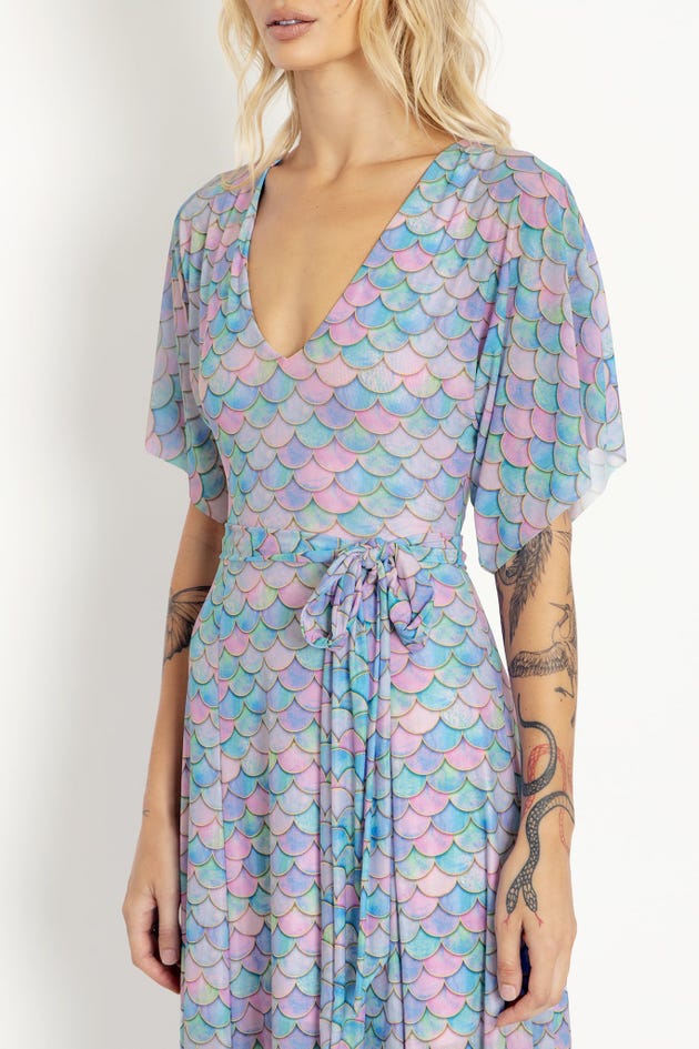 Rainbowfish Kimono Maxi Dress