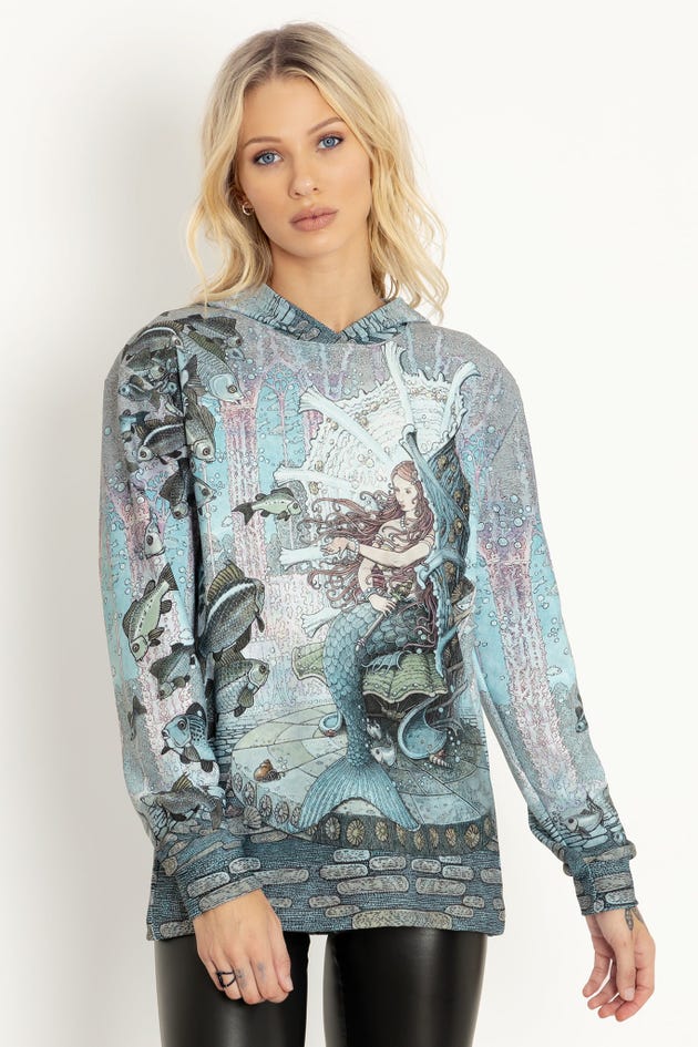The Girl-Fish Hoodie Sweater