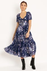 Mother Of Pearl Wrap Midaxi Dress