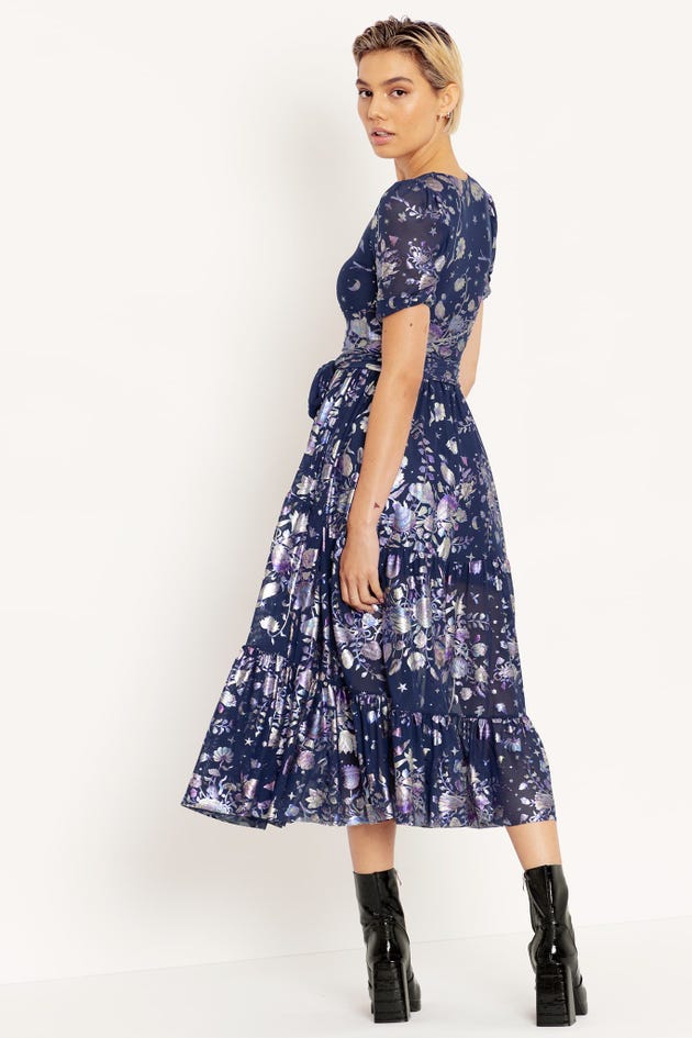 Mother Of Pearl Wrap Midaxi Dress