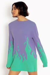 Flaming Pastel Oversized Knit Sweater