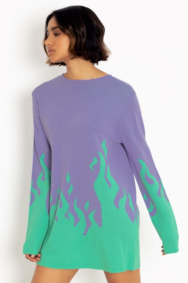 Flaming Pastel Oversized Knit Sweater
