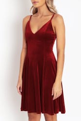 Velvet Ruby Longline Strappy Dress