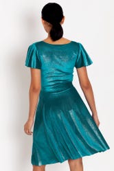 Glitterbomb Teal Longline Dress