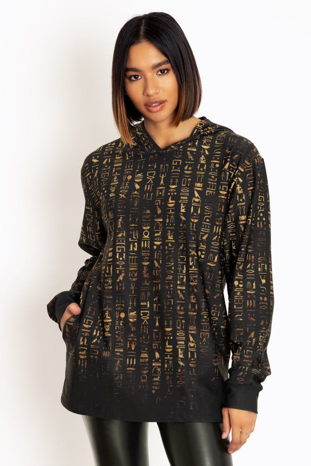 Faded Hieroglyphics Hoodie Sweater