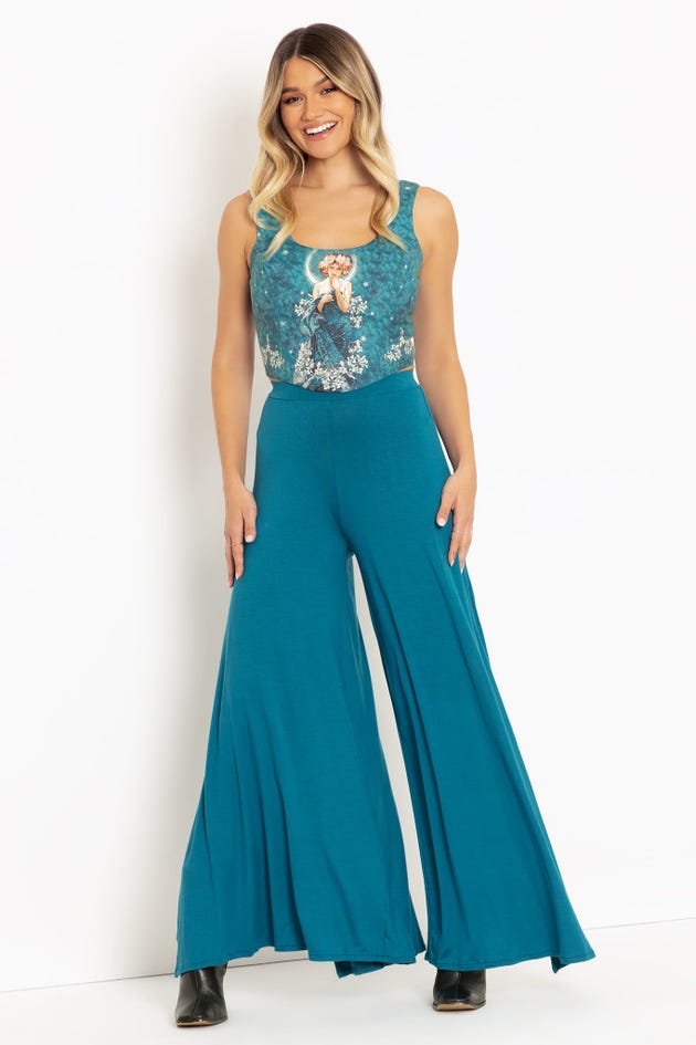 The Moon And The Stars Teal Corset Top