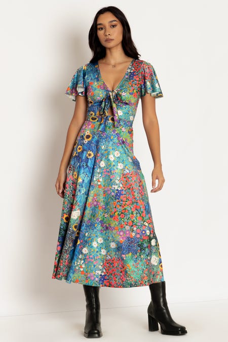 Klimt Collage Rio Midaxi Dress - 7 Day Unlimited