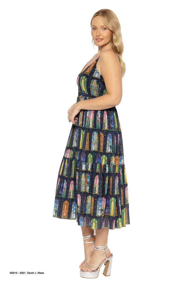 sheer material dress Courts of Prythian Sheer Midaxi Dress