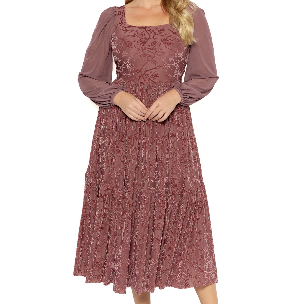 Spring Court Rosewood Burned Velvet Fae Queen Dress - Limited ...