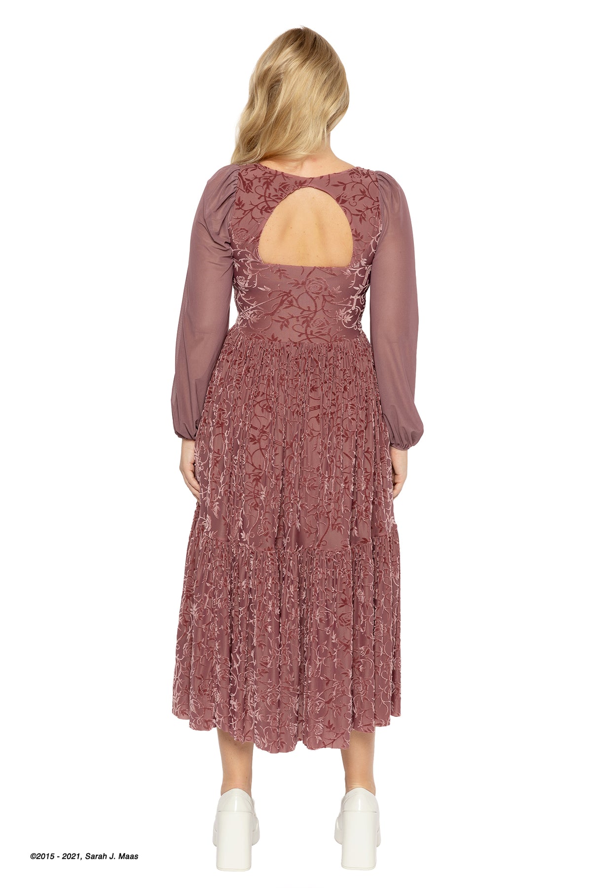 Spring Court Rosewood Burned Velvet Fae Queen Dress - Limited ...