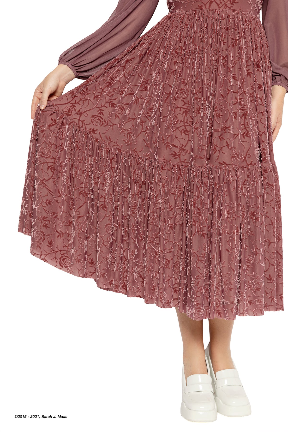 Spring Court Rosewood Burned Velvet Fae Queen Dress - Limited ...