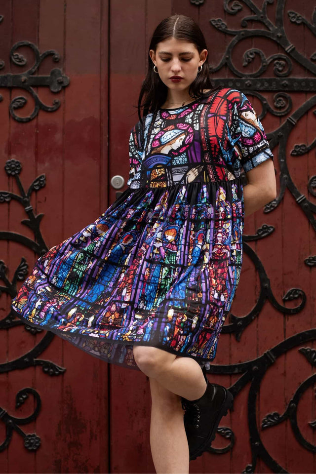 sheer smock dress SHEER BUBBLE SMOCKED DRESS