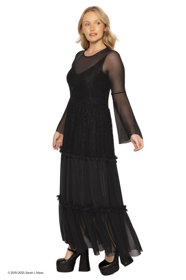 Amarantha Lace Tiered Maxi Dress - Limited BlackMilk Clothing Amarantha Lace Tiered Maxi Dress - Limited BlackMilk Clothing
