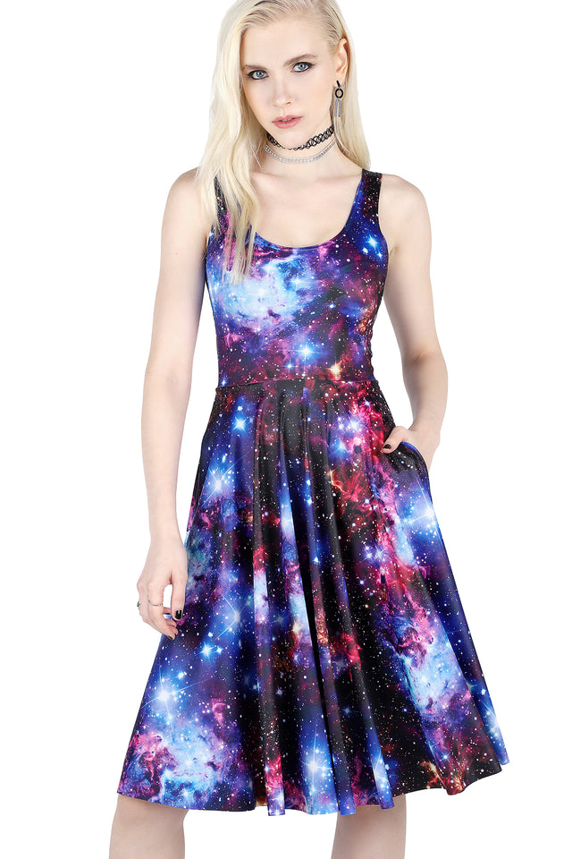 Galaxy Amethyst Scoop Longline Dress