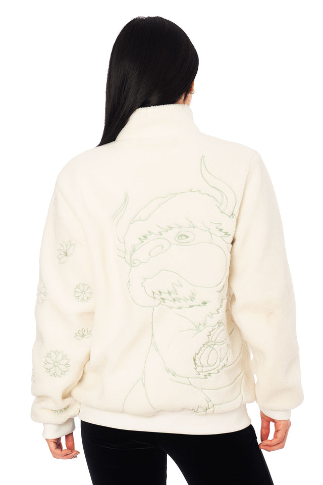 Avatar: The Last Airbender x BlackMilk Appa Fluffy 3/4 Zip Sweater, warm Appa clothing and licensed Avatar fashion inspired by Avatar lore