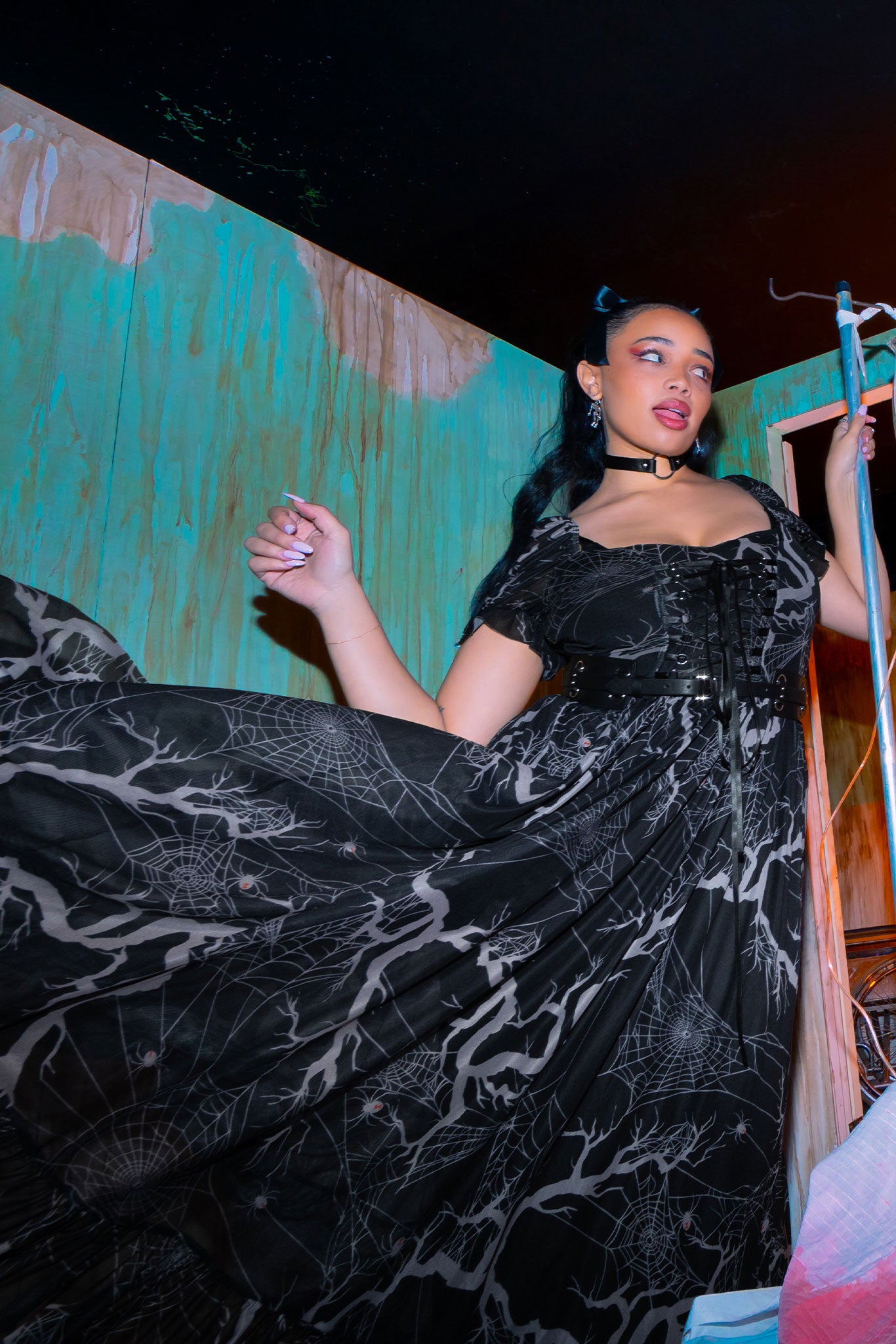 【極美品】Ameri CORSET LAYERED SHEER DRESS M Ameri（アメリ）の「CORSET LAYERED SHEER DRESS（ドレス）」 - WEAR