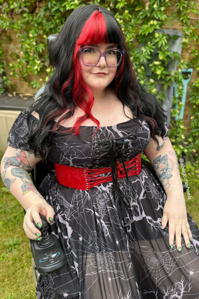 BlackMilk Clothing - Halloween - Arachnid Sheer Corseted Midaxi Dress - @abisgothwheels