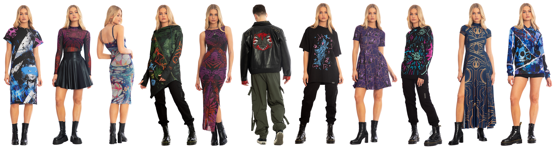 League of Legends Arcane collection by BlackMilk, blending edgy fashion with elements from Netflix’s Arcane Seasons 1 & 2, capturing the evolution of characters like Vi, Jinx, and Caitlyn.