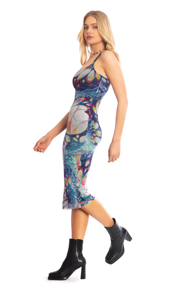 BlackMilk x League of Legends Arcane Anomaly Bodycon Slip Dress - Arcane Merchandise - Collaboration apparel - Licenced.