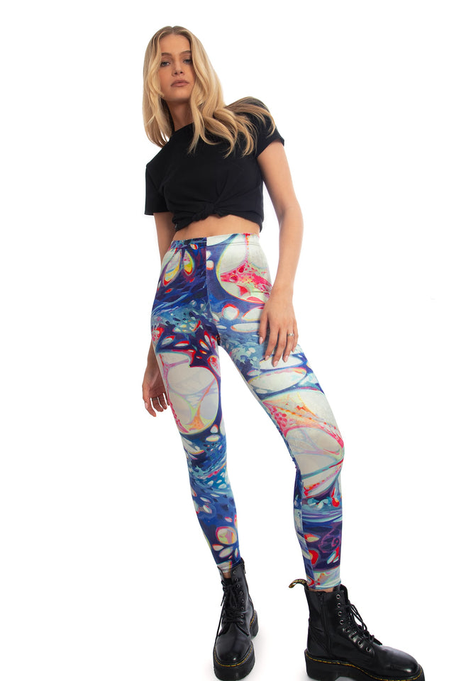 BlackMilk x League of Legends Arcane Anomaly Velvet High Waisted Leggings - Arcane Merchandise - Collaboration apparel - Licenced.