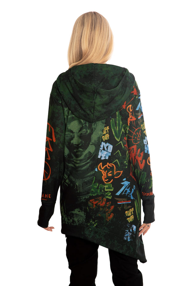 BlackMilk x League of Legends Arcane Ekko Asymmetric Hoodie - Arcane Merchandise - Collaboration apparel - Licenced.