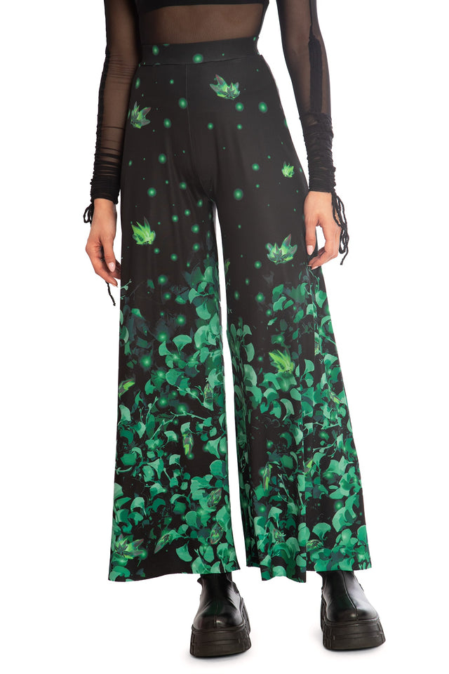 BlackMilk x League of Legends Arcane Firelights Palazzo Pants - Arcane Merchandise - Collaboration apparel - Licenced.