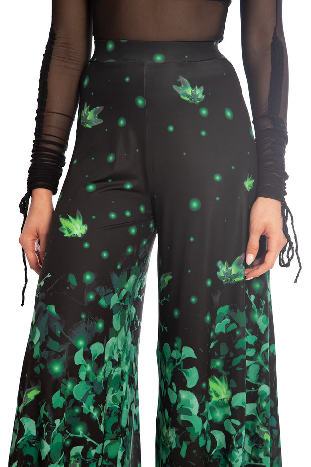 BlackMilk x League of Legends Arcane Firelights Palazzo Pants - Arcane Merchandise - Collaboration apparel - Licenced.