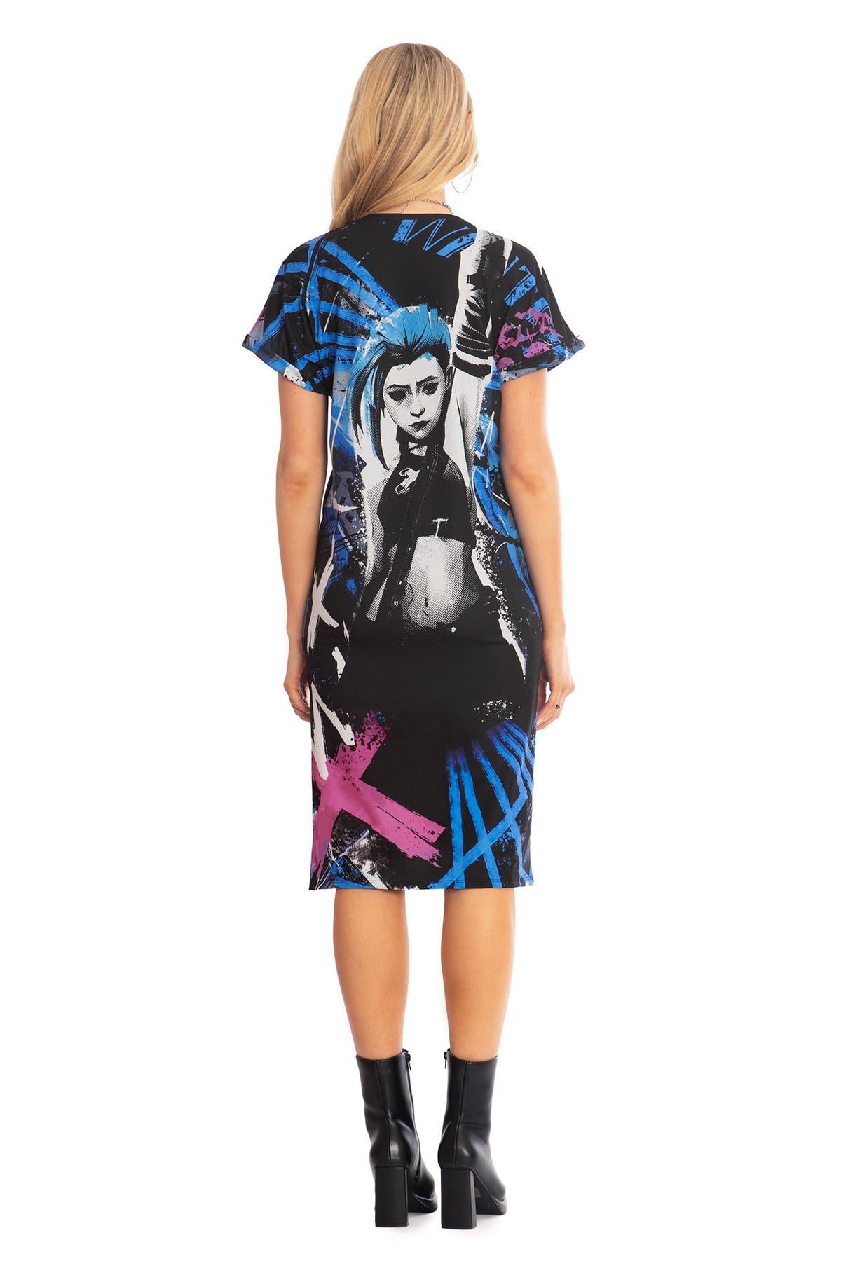 Blue Hair Riot Midi Tee Dress - Limited – BlackMilk Clothing