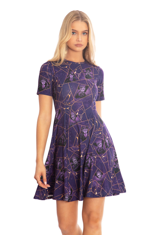 BlackMilk x League of Legends Arcane Kintsugi Longline Tee Dress - Arcane Merchandise - Collaboration apparel - Licenced.