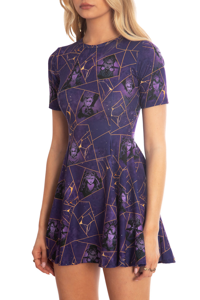 BlackMilk x League of Legends Arcane Kintsugi Tee Dress - Arcane Merchandise - Collaboration apparel - Licenced.