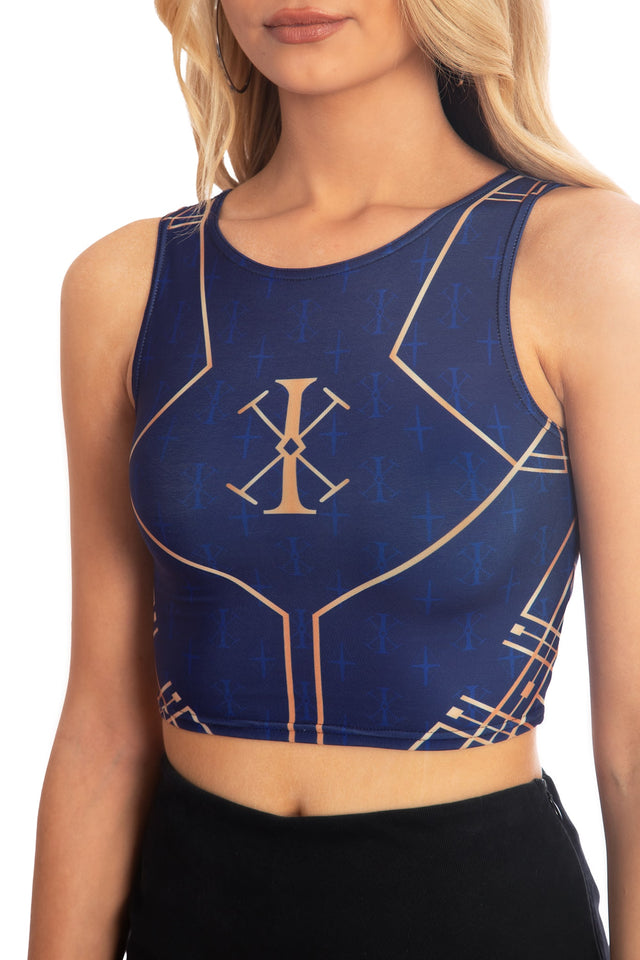 BlackMilk x League of Legends Arcane Regent Caitlyn Cropped Top - Arcane Merchandise - Collaboration apparel - Licenced.