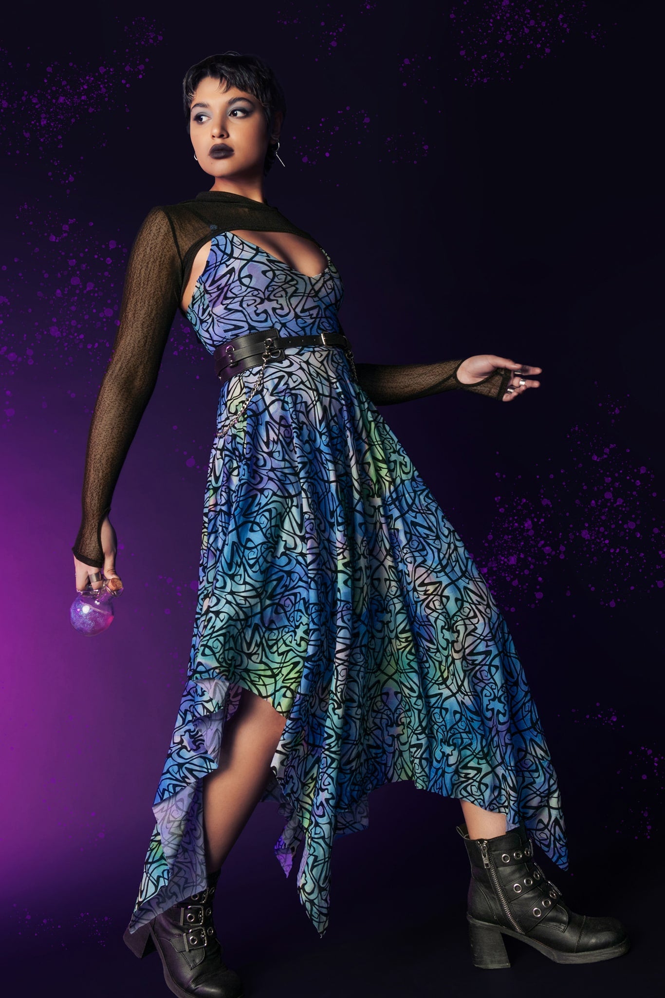 Stained Glass Zaun Handkerchief Dress - Limited – BlackMilk Clothing