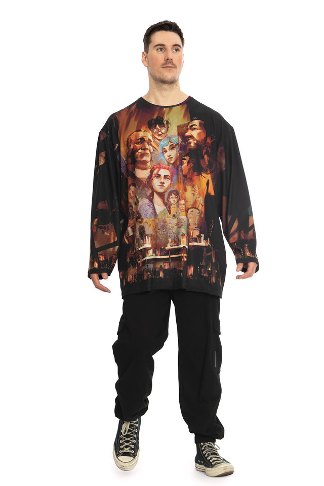 BlackMilk x League of Legends Arcane Tree Of Life Long Sleeve Oversized Tee  - Arcane Merchandise - Collaboration apparel - Licenced.