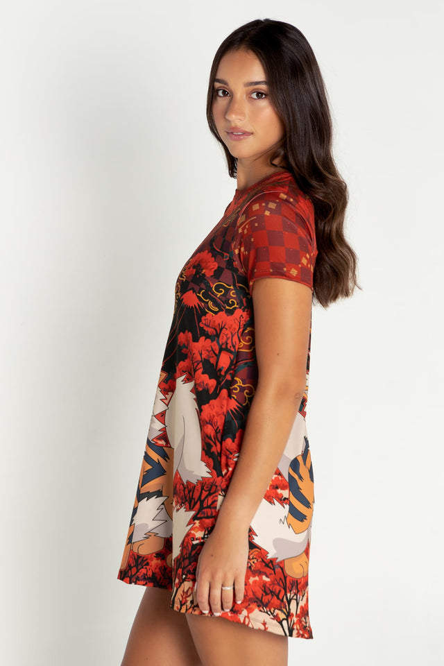Arcanine And Growlithe Swing Tee Dress