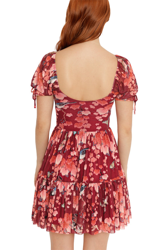 Autumn In Japan Short Tea Party Dress - Limited BlackMilk Clothing Autumn In Japan Short Tea Party Dress - Limited BlackMilk Clothing