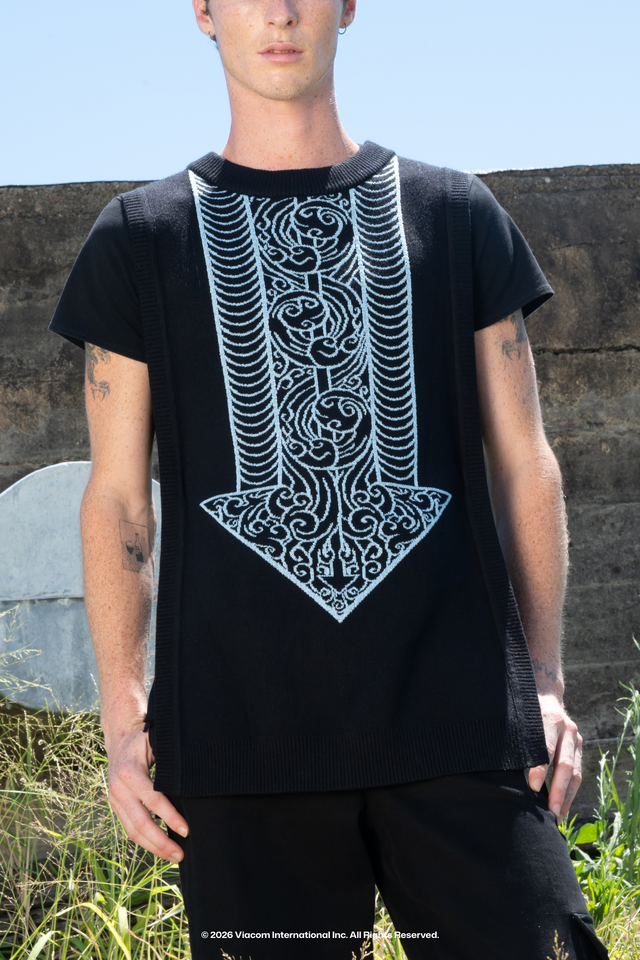 Avatar: The Last Airbender x BlackMilk Avatar State inspired knit vest, licensed Avatar fashion and official Avatar clothing