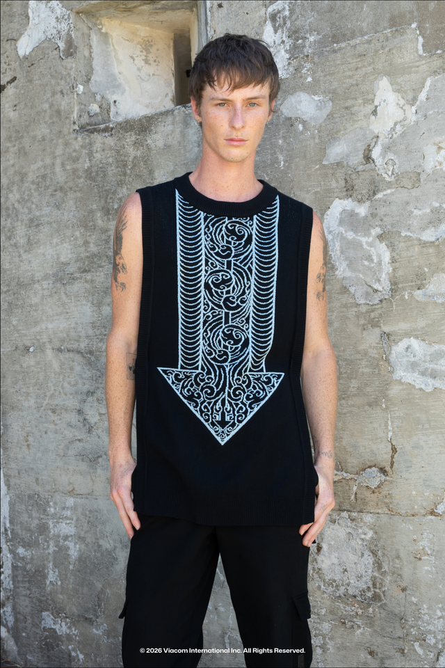Avatar: The Last Airbender x BlackMilk Avatar State Tie Side Oversized Knit Vest, premium Avatar clothing from the Avatar The Last Airbender fashion collection