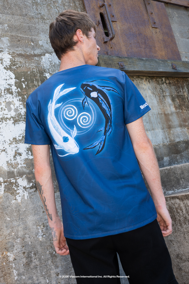 Avatar: The Last Airbender x BlackMilk Tui and La Balance Boyfriend Tee from the Avatar fashion collection, licensed Avatar apparel inspired by the Water Tribe