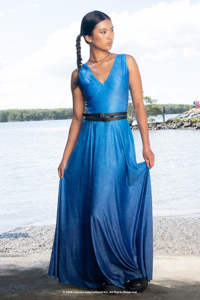 Avatar: The Last Airbender x BlackMilk Water Tribe Avatar fashion maxi dress, licensed Avatar The Last Airbender collection